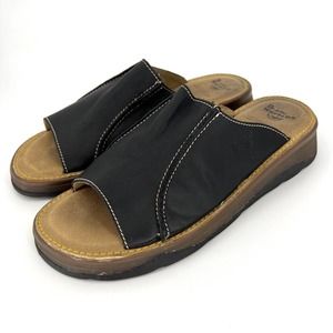 Dr Doc Martens Y2K Chunky Slide Sandals Leather Air Cushion Size Mens 8 Women 9